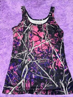 Pink & Black Camo Tank Top